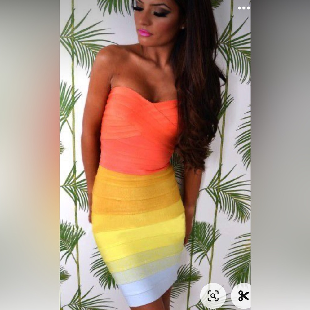 Sunset Ombré Bandage Dress